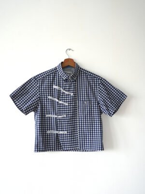 Kraciasta koszula w stylu cheongsam, XS/S