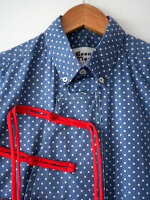 Koszula w stylu cheongsam w kropki, S