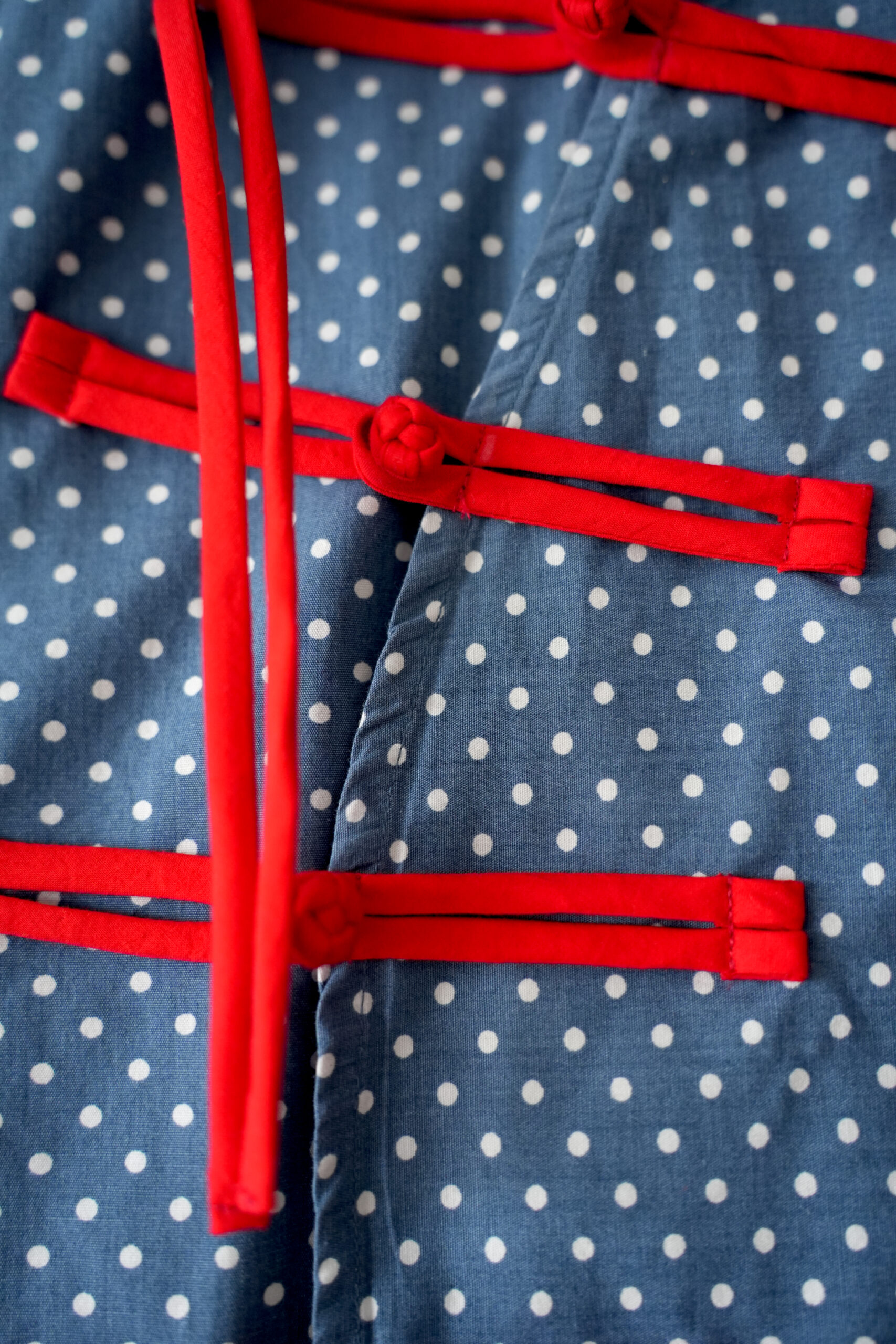 Koszula w stylu cheongsam w kropki, S - obrazek 3